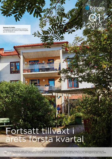 Thumbnail Brinova Fastigheter Quarterly Report 2019-q1
