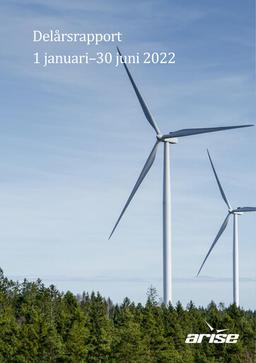Thumbnail Arise AB Half-year Report 2022-h1