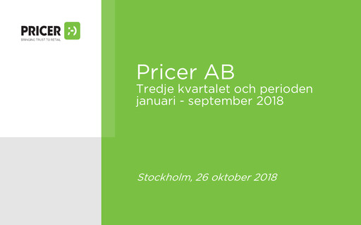 Thumbnail Pricer AB Quarterly Report 2018-q3