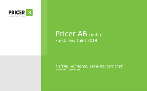 Thumbnail Pricer AB Quarterly Report 2019-q1