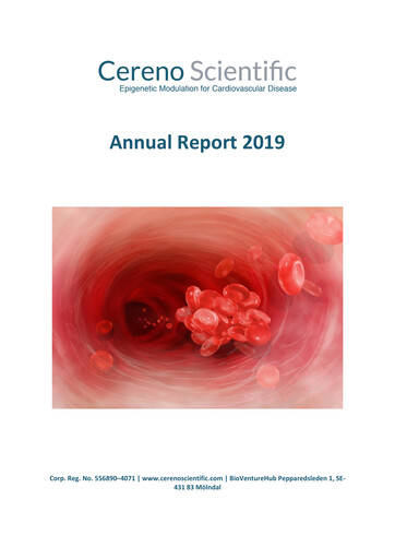 Thumbnail Cereno Scientific Annual Report 2019