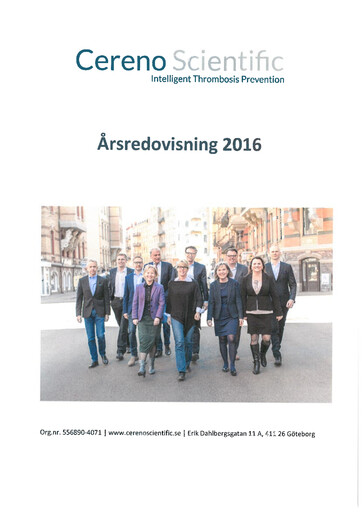 Thumbnail Cereno Scientific Annual Report 2016