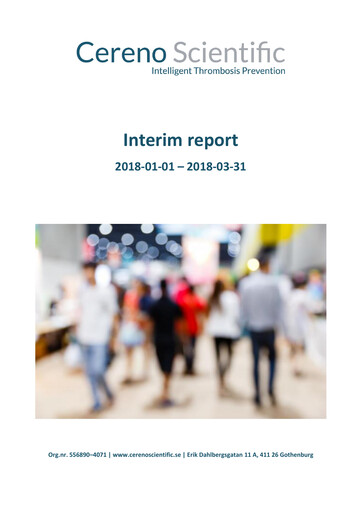 Thumbnail Cereno Scientific Quarterly Report 2018-q1