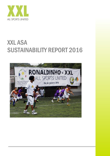 Thumbnail XXL ASA Sustainability Report 2016