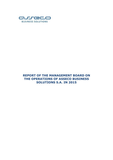 Thumbnail Asseco Business Solutions Annual Report 2015