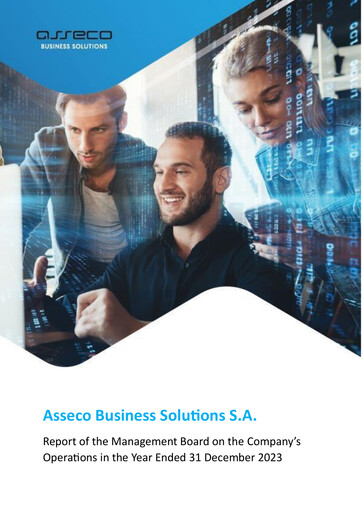 Thumbnail Asseco Business Solutions Annual Report 2023