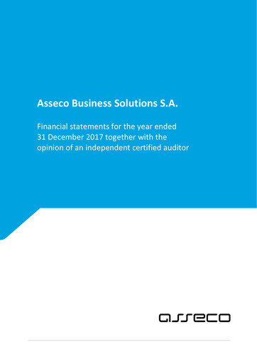 Thumbnail Asseco Business Solutions Financial Statement 2017