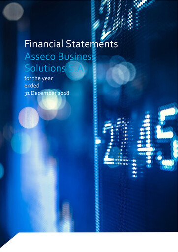 Thumbnail Asseco Business Solutions Financial Statement 2018