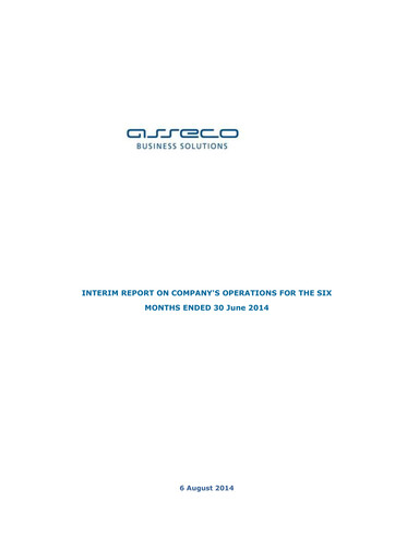 Thumbnail Asseco Business Solutions Half-year Report 2014-h1