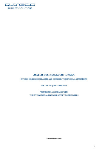 Thumbnail Asseco Business Solutions Quarterly Report 2009-q3