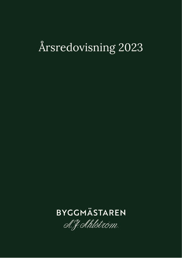 Thumbnail Byggmästare Anders J Ahlström Annual Report 2023