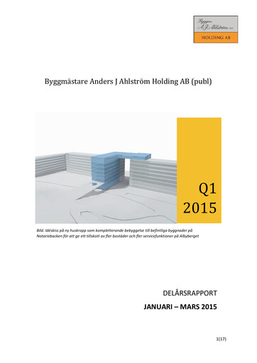 Thumbnail Byggmästare Anders J Ahlström Quarterly Report 2015-q1