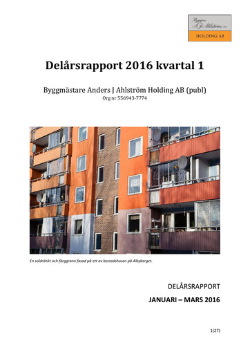 Thumbnail Byggmästare Anders J Ahlström Quarterly Report 2016-q1