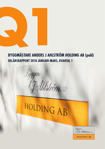 Thumbnail Byggmästare Anders J Ahlström Quarterly Report 2018-q1