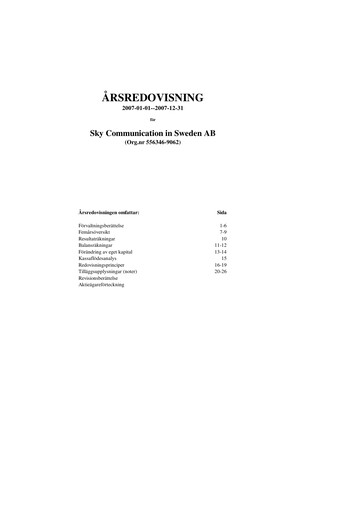 Thumbnail Bredband2 i Skandinavien AB Annual Report 2007