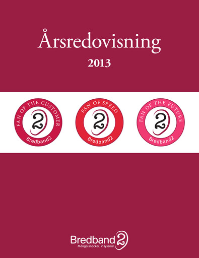 Thumbnail Bredband2 i Skandinavien AB Annual Report 2013