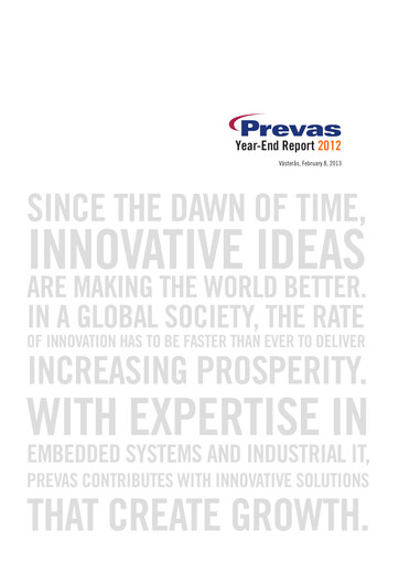 Thumbnail Prevas AB Financial Statement 2012