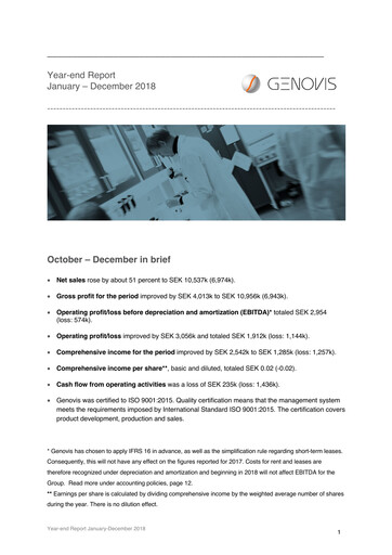 Thumbnail Genovis AB Quarterly Report 2018-q4