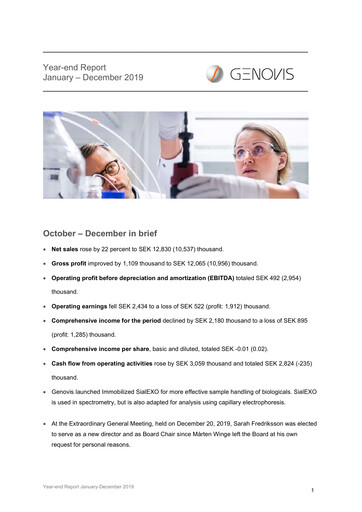 Thumbnail Genovis AB Quarterly Report 2019-q4