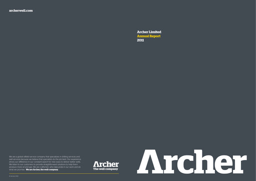 Thumbnail Archer Limited Annual Report 2011