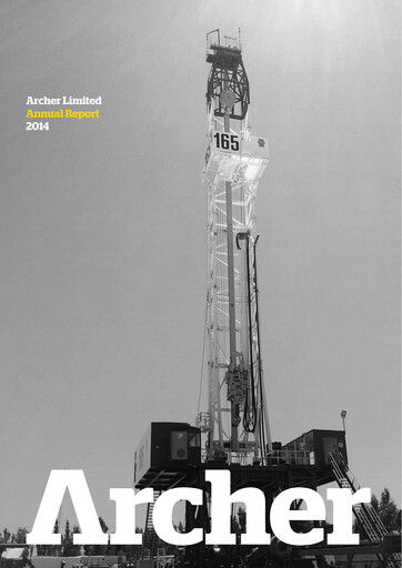 Thumbnail Archer Limited Annual Report 2014