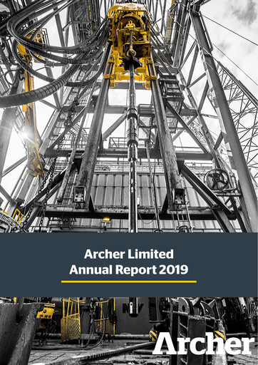 Thumbnail Archer Limited Annual Report 2019