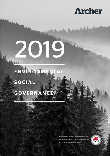 Thumbnail Archer Limited ESG Report 2019