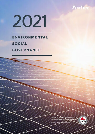 Thumbnail Archer Limited ESG Report 2021