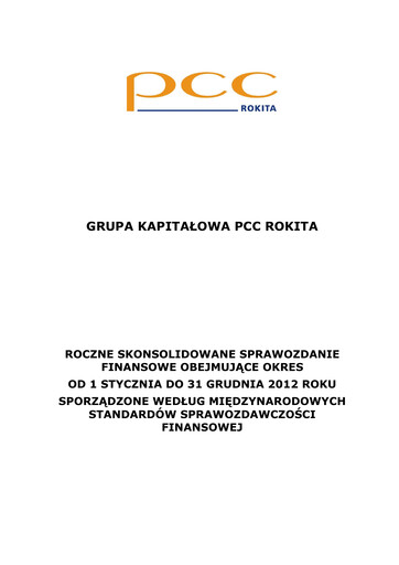 Thumbnail PCC Rokita Annual Report 2012