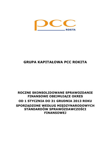 Thumbnail PCC Rokita Annual Report 2013