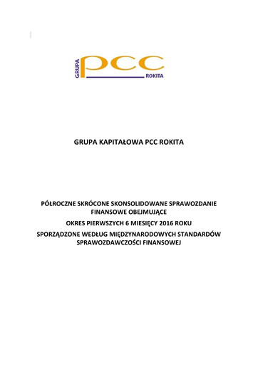 Thumbnail PCC Rokita Financial Statement 2016-h1
