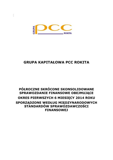 Thumbnail PCC Rokita Half-year Report 2014-h1
