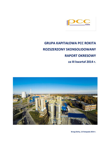Miniature PCC Rokita Rapport trimestriel 2014-q3