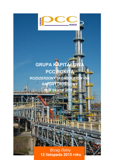 Miniature PCC Rokita Rapport trimestriel 2015-q3