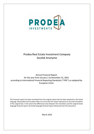 Thumbnail Prodea Real Estate Investment Company Financial Statement 2021