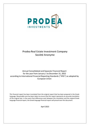 Thumbnail Prodea Real Estate Investment Company Financial Statement 2022