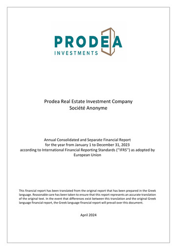 Thumbnail Prodea Real Estate Investment Company Financial Statement 2023
