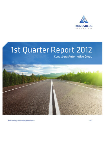 Thumbnail Kongsberg Automotive ASA Quarterly Report 2012-q1