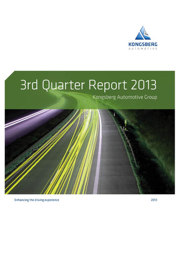 Thumbnail Kongsberg Automotive ASA Quarterly Report 2013-q3