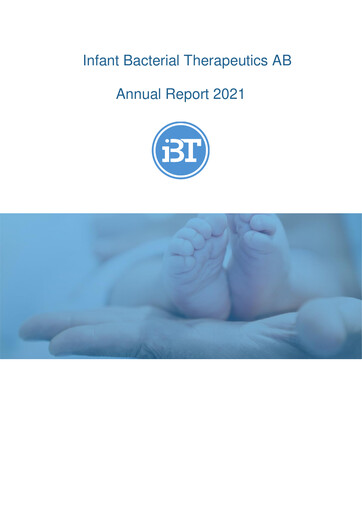 Thumbnail Infant Bacterial Therapeutics AB Annual Report 2021