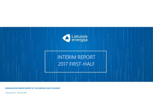 Thumbnail AB Ignitis grupe Half-year Report 2017-h1