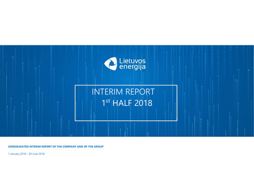Thumbnail AB Ignitis grupe Half-year Report 2018-h1