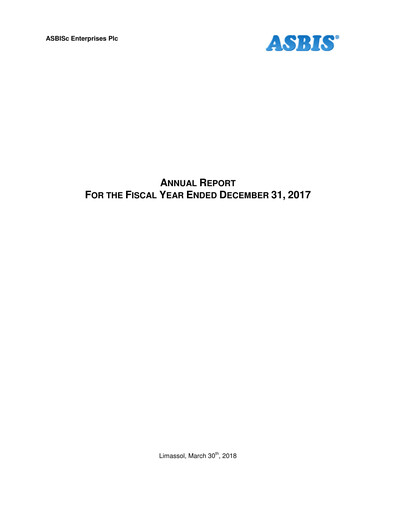 Vorschaubild ASBISc Enterprises Jahresbericht 2017