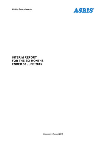 Miniature ASBISc Enterprises Rapport semestriel 2015-h1