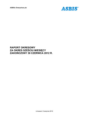 Miniature ASBISc Enterprises Rapport semestriel 2012-h1