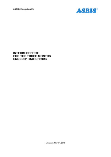 Miniature ASBISc Enterprises Rapport trimestriel 2015-q1