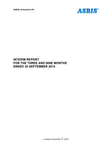 Miniature ASBISc Enterprises Rapport trimestriel 2015-q3