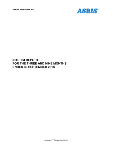 Miniature ASBISc Enterprises Rapport trimestriel 2018-q3