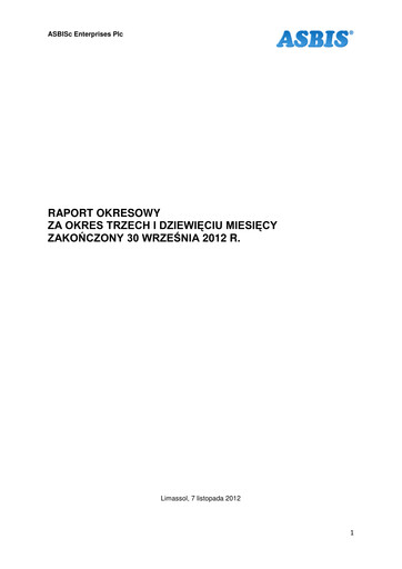 Miniature ASBISc Enterprises Rapport trimestriel 2012-q3