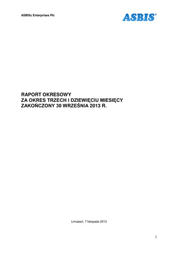 Miniature ASBISc Enterprises Rapport trimestriel 2013-q3